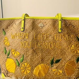 Kate Spade straw tote,  rare find